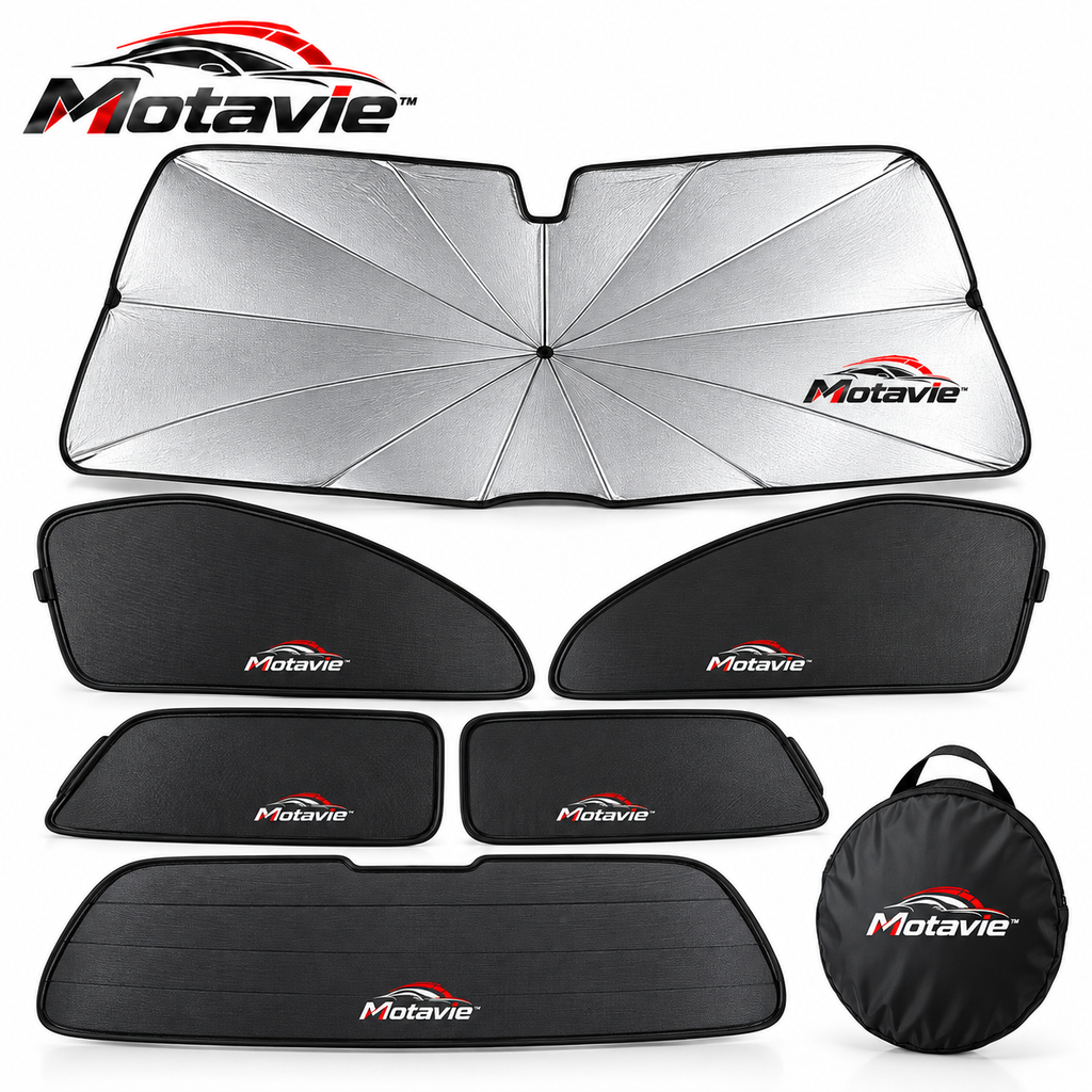 Motavie™ Full-Car Sunshade & Heat Protection Set