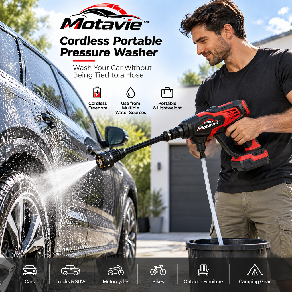 Motavie™ Cordless Portable Pressure Washer