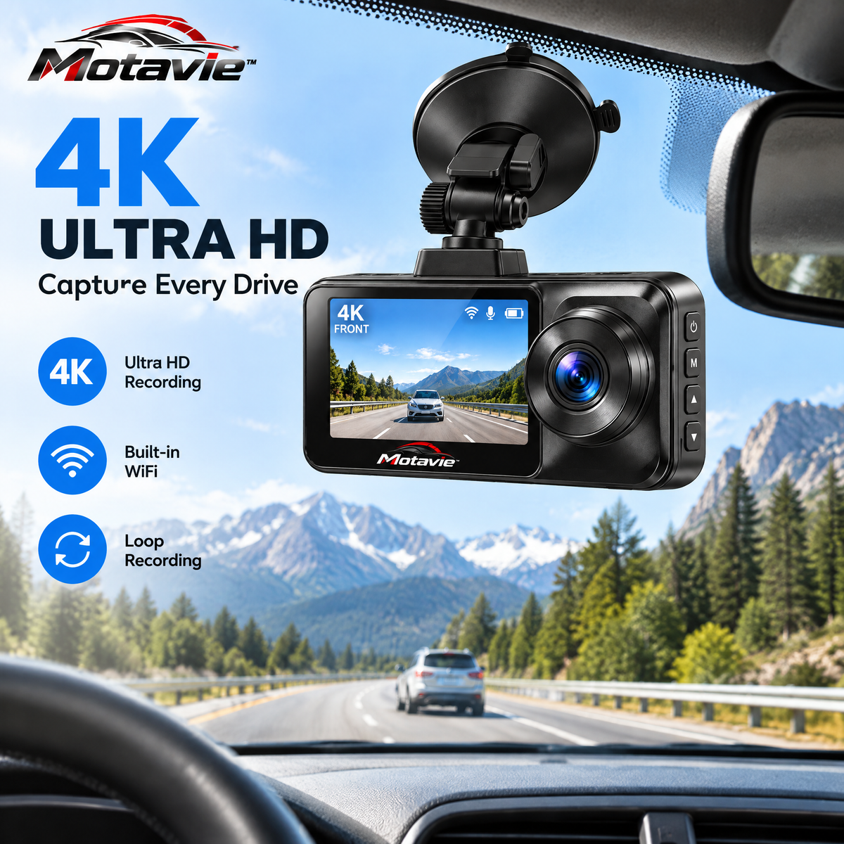 Motavie™ Front & Rear Dual Dash Cam