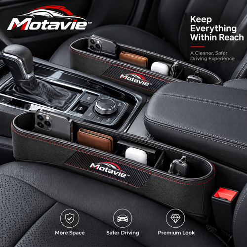 Motavie™ 2-Piece Car Seat Gap Organizer Set
