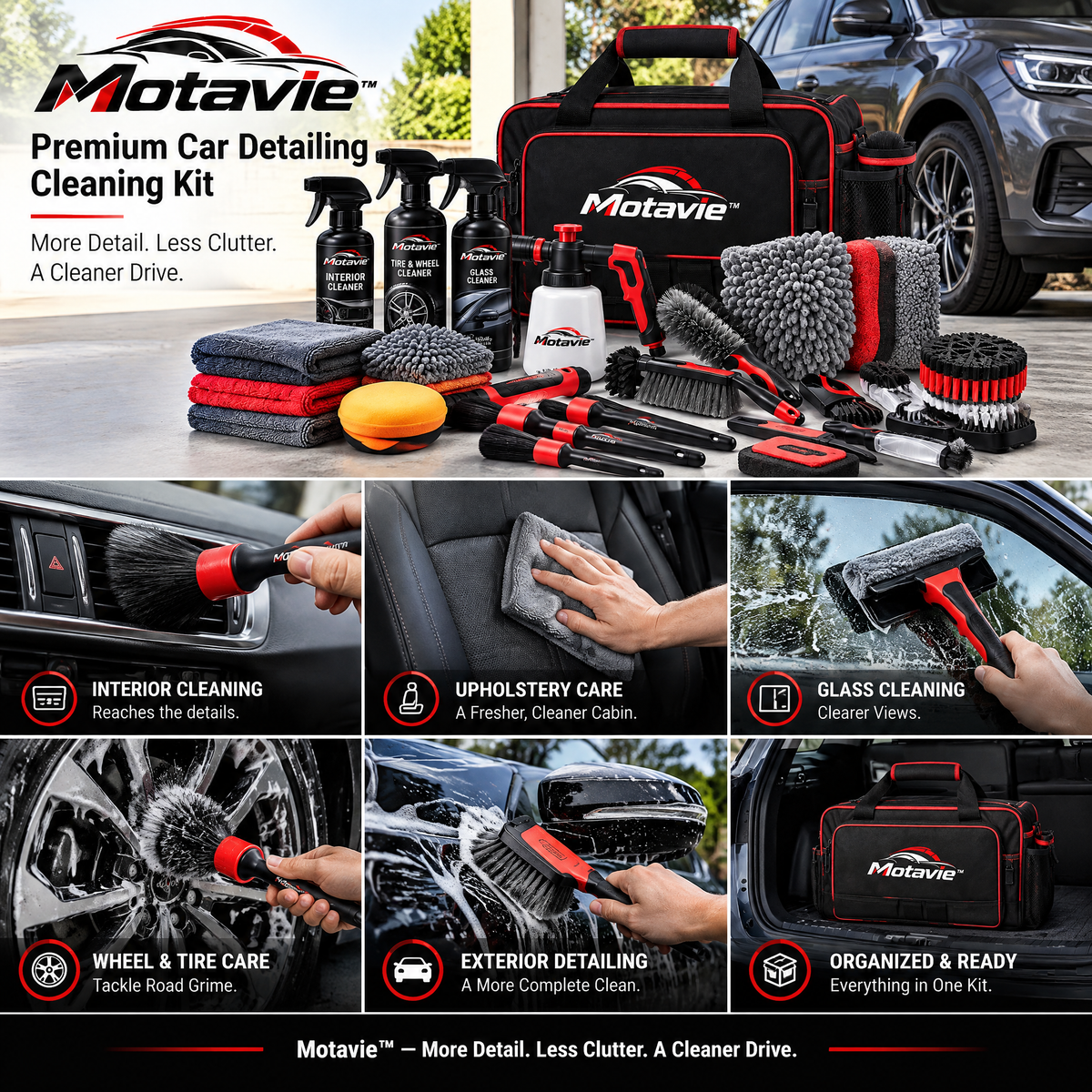Motavie™ Premium Car Detailing Cleaning Kit