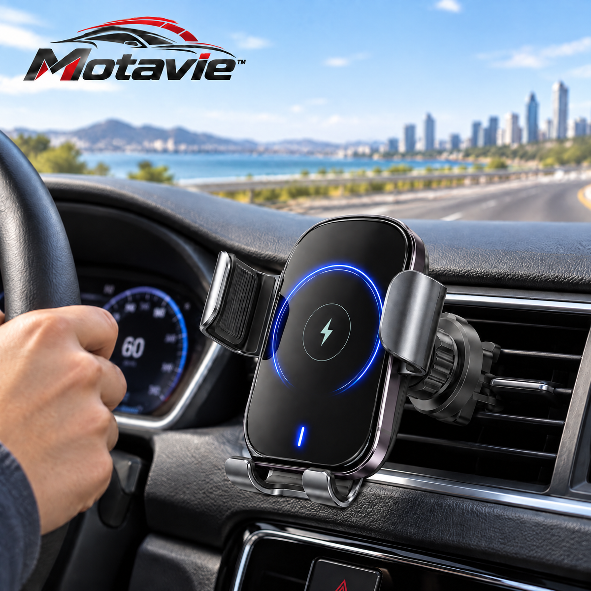 Motavie™ Wireless Charging Car Phone Mount
