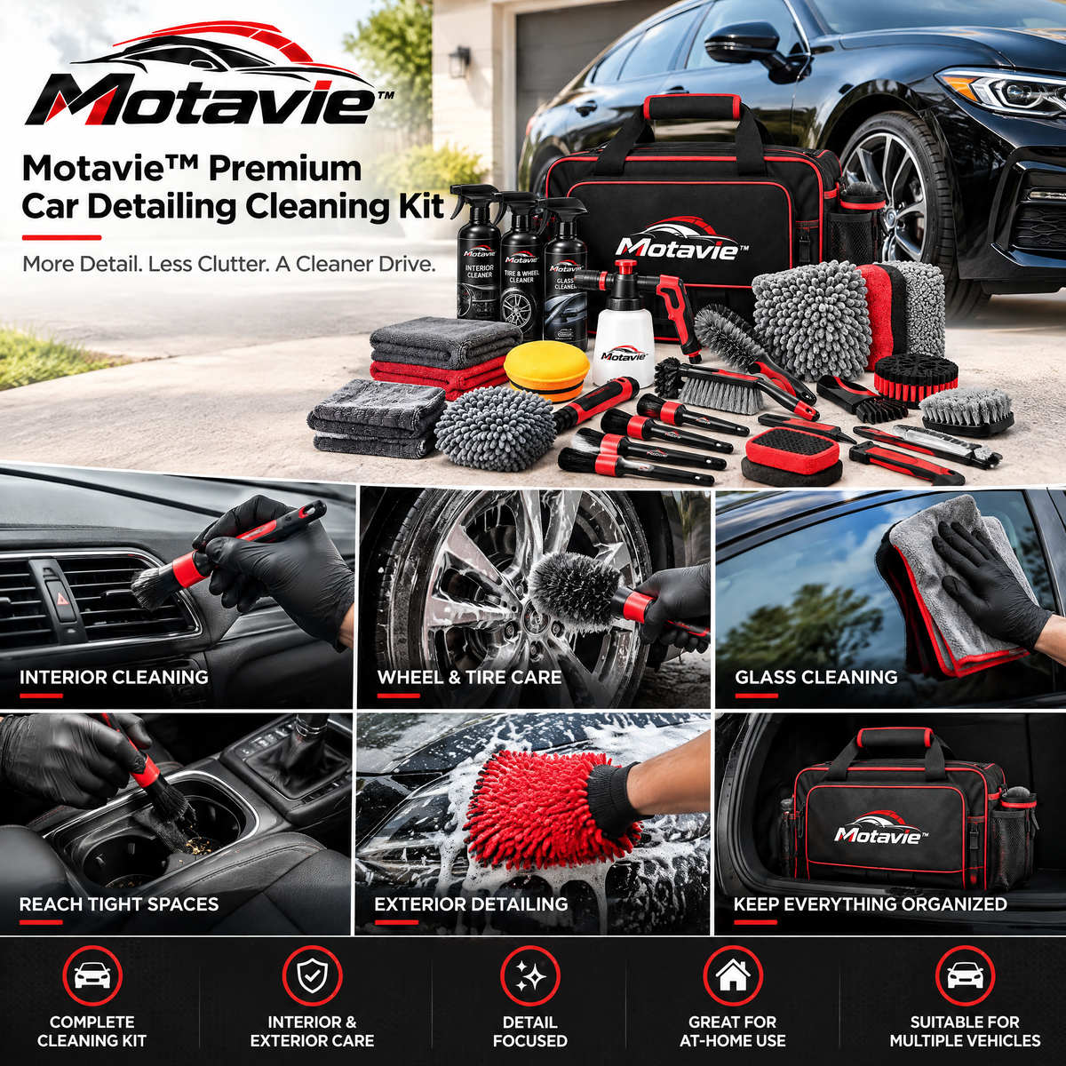 Motavie™ Premium Car Detailing Cleaning Kit