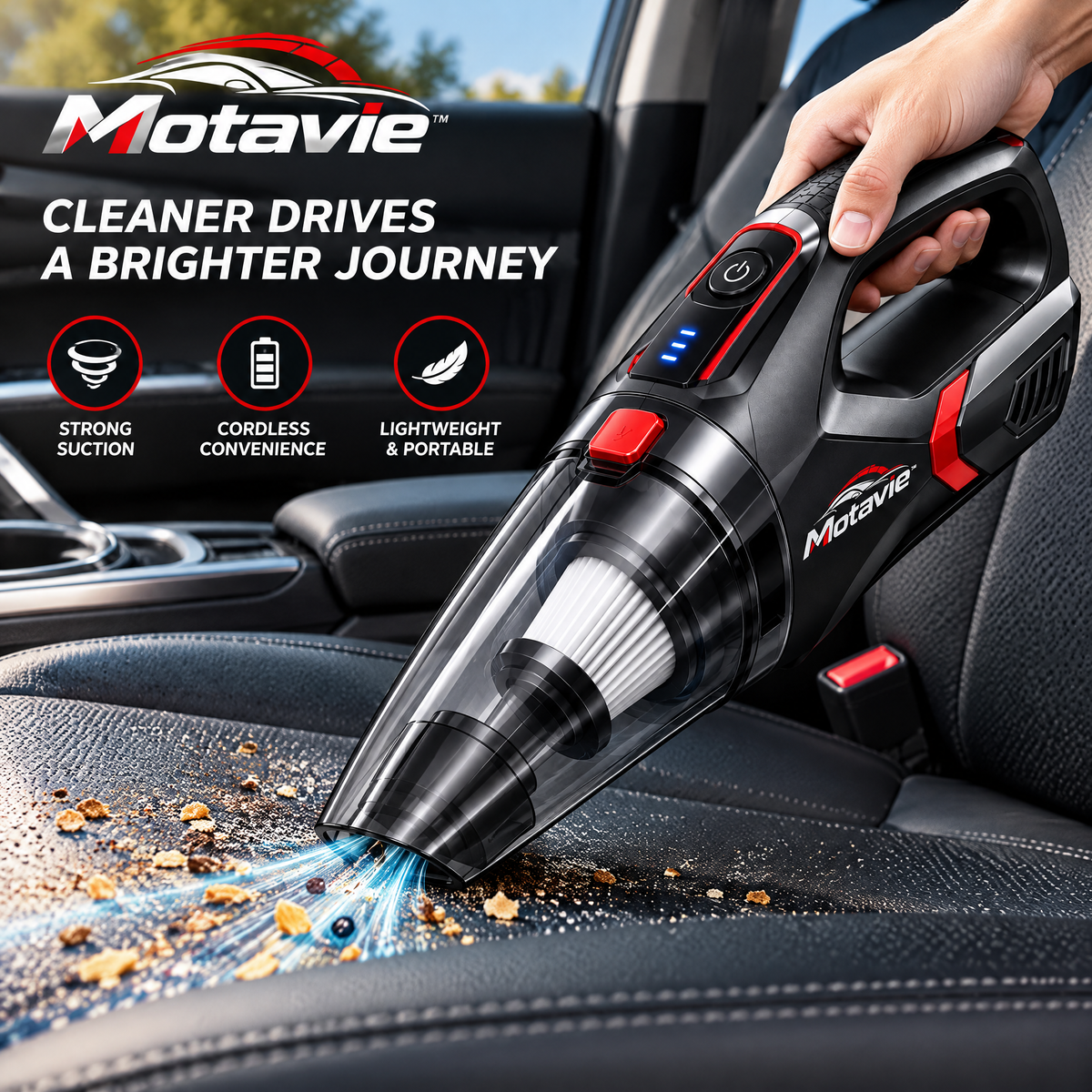 Motavie™ Cordless Car Vacuum Cleaner
