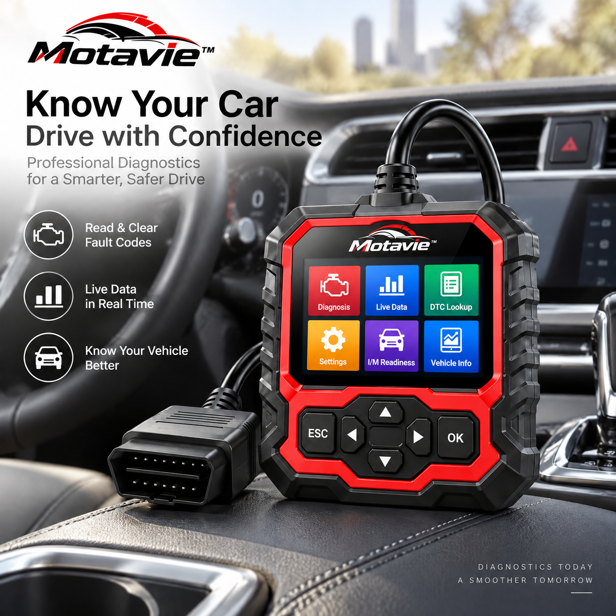 Motavie™ OBD2 Car Diagnostic Scanner