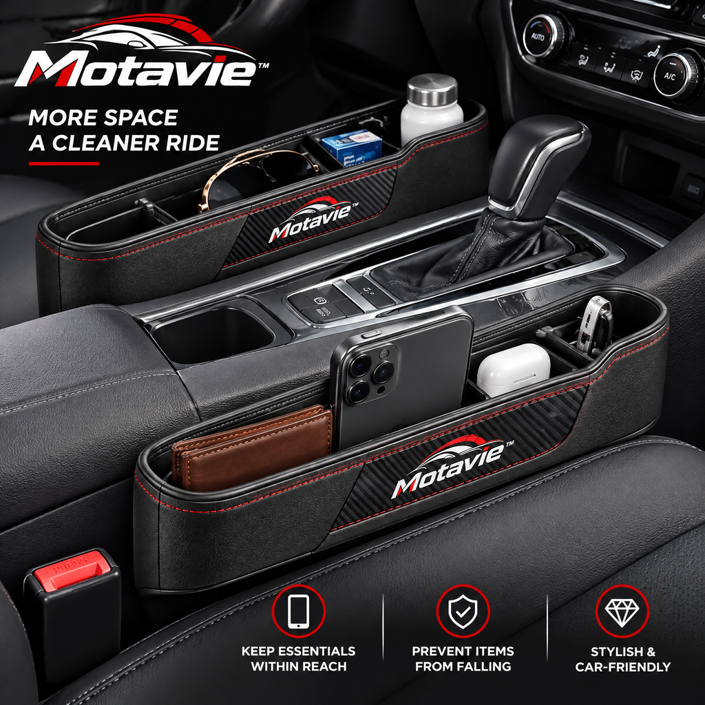 Motavie™ 2-Piece Car Seat Gap Organizer Set