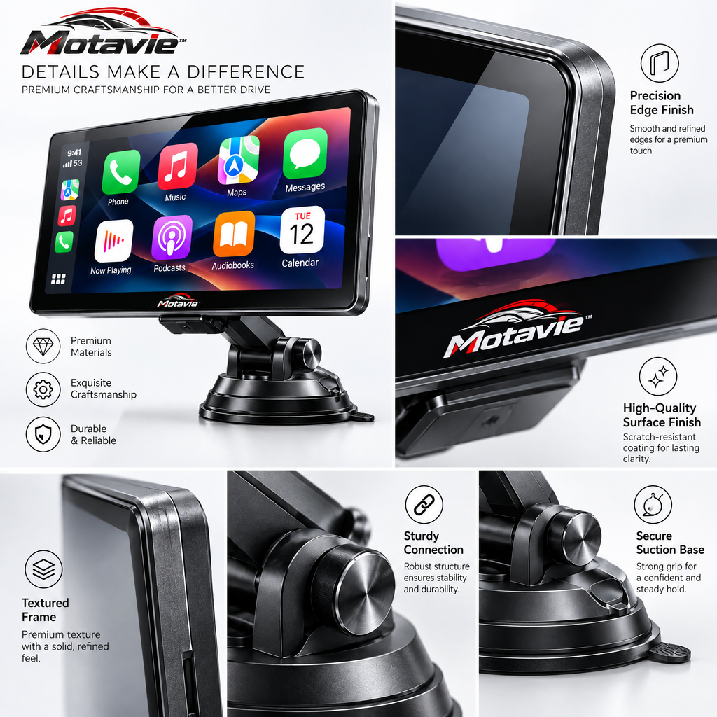 Motavie™ Portable Wireless CarPlay Display