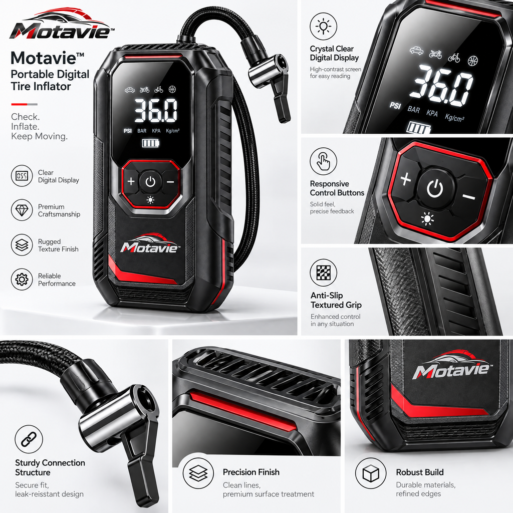 Motavie™ Portable Digital Tire Inflator