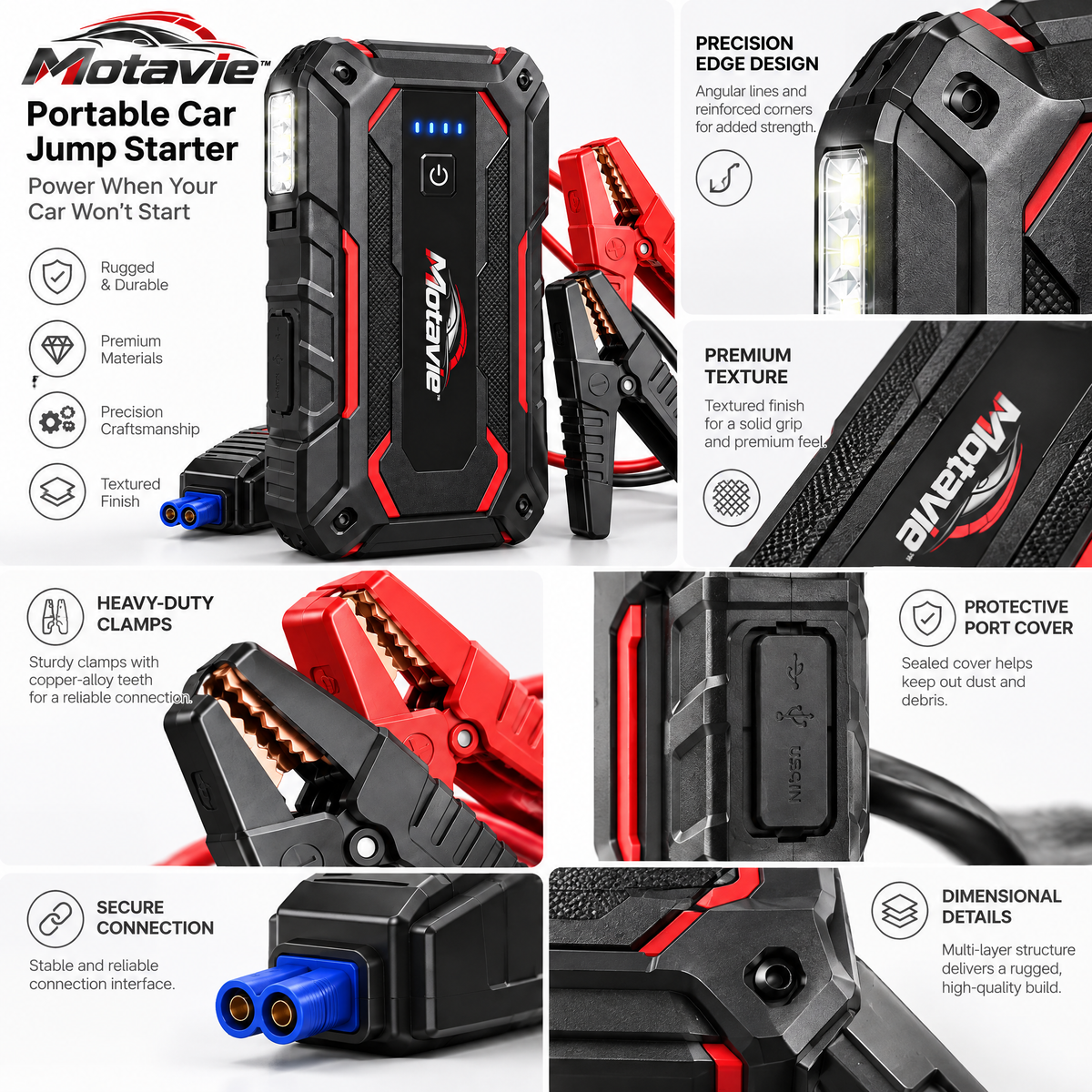 Motavie™ Portable Car Jump Starter