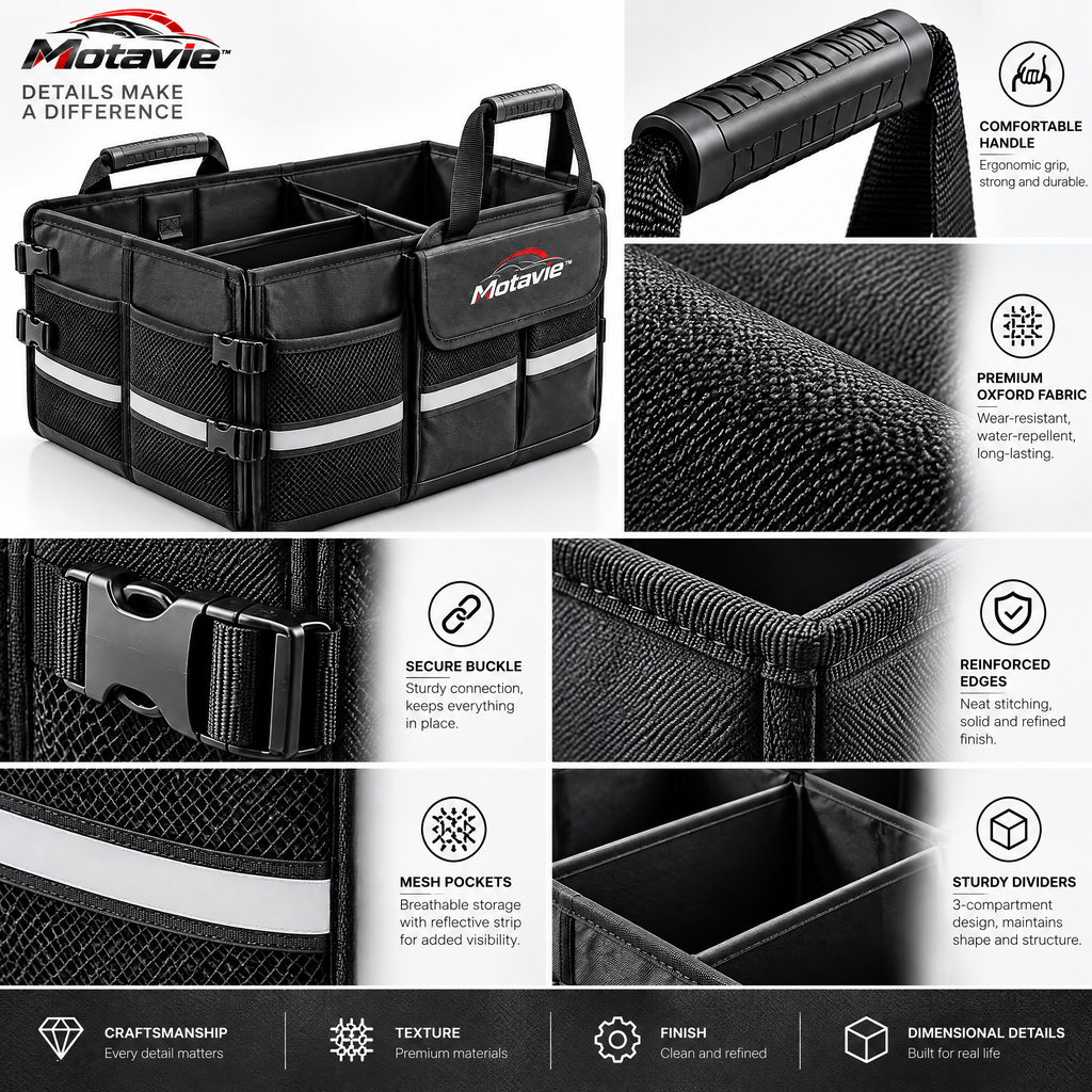 Motavie™ Foldable Car Trunk Organizer