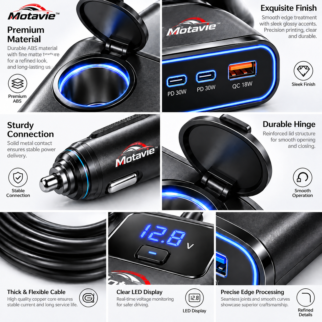 Motavie™ Multi-Port Fast Charging Power Hub