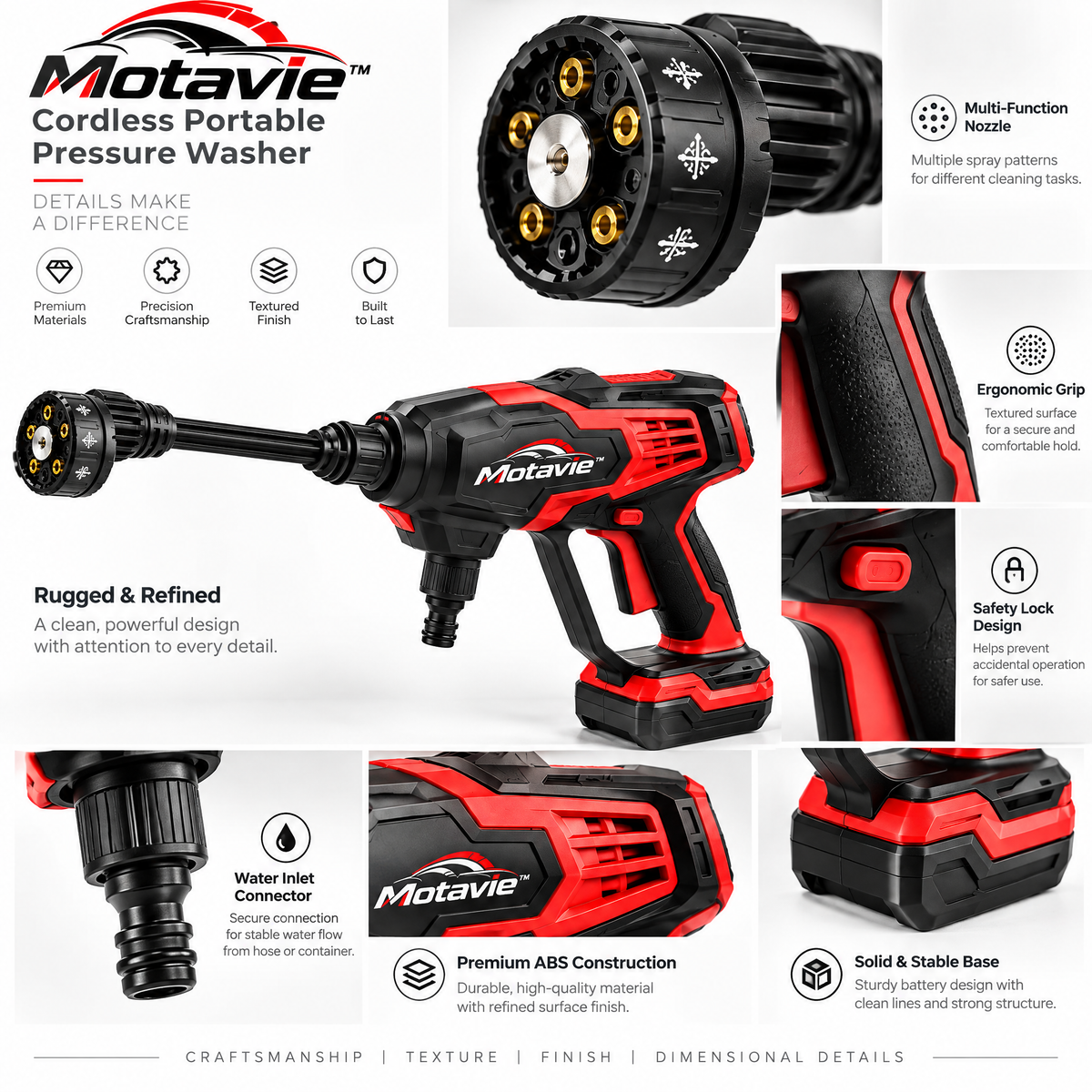 Motavie™ Cordless Portable Pressure Washer