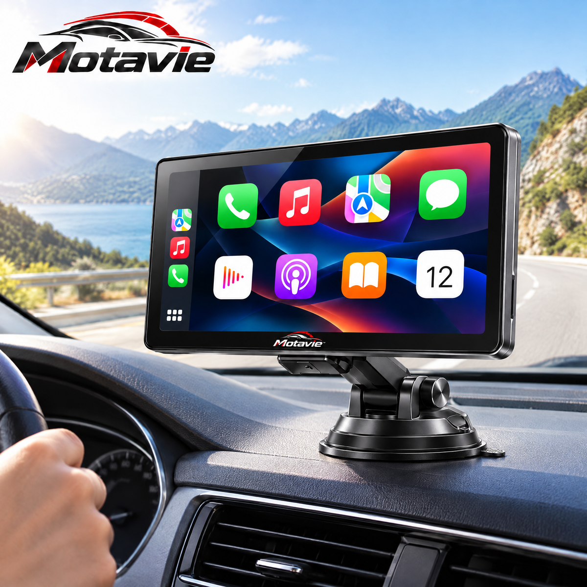 Motavie™ Portable Wireless CarPlay Display