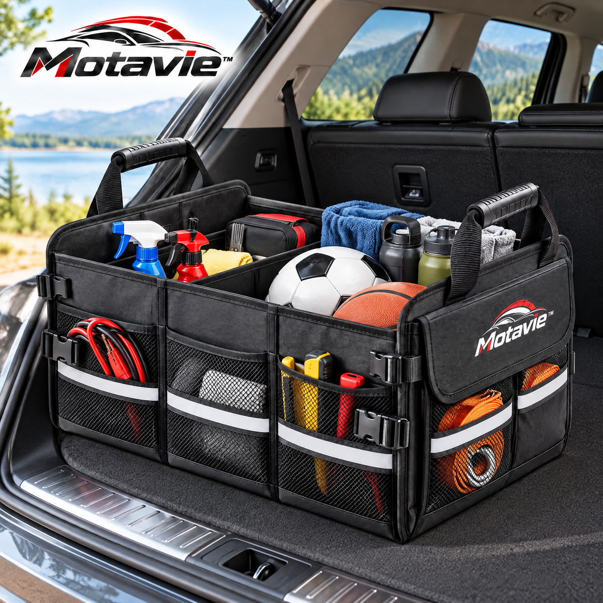 Motavie™ Foldable Car Trunk Organizer