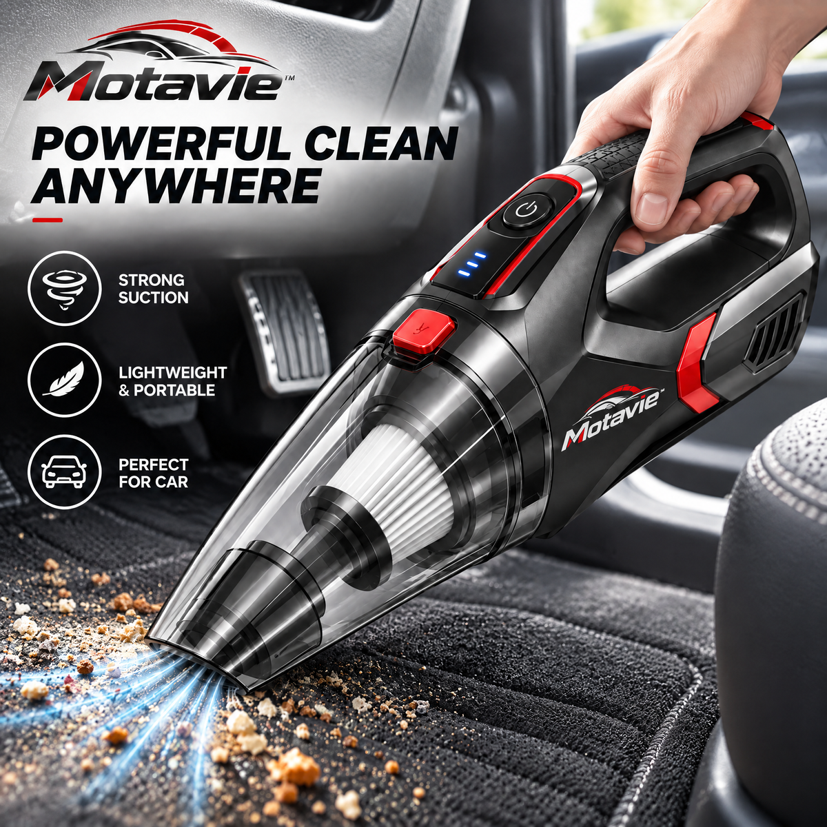 Motavie™ Cordless Car Vacuum Cleaner